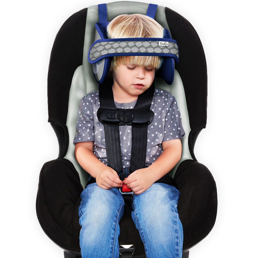 A Comfortable Safe Sleep Solution By NapUp Blue Child Car Seat Head Support 