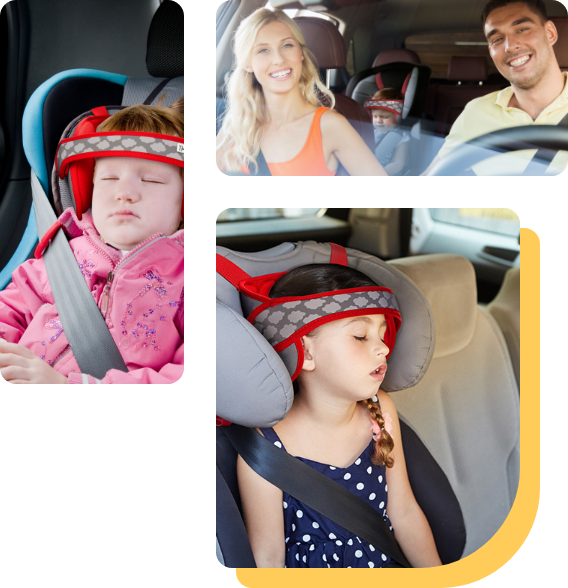 NAPUP Child Head Support for Car SEATS - Safe, Comfortable Head & Neck Pillow Support Solution for Front Facing Car SEATS and Hi